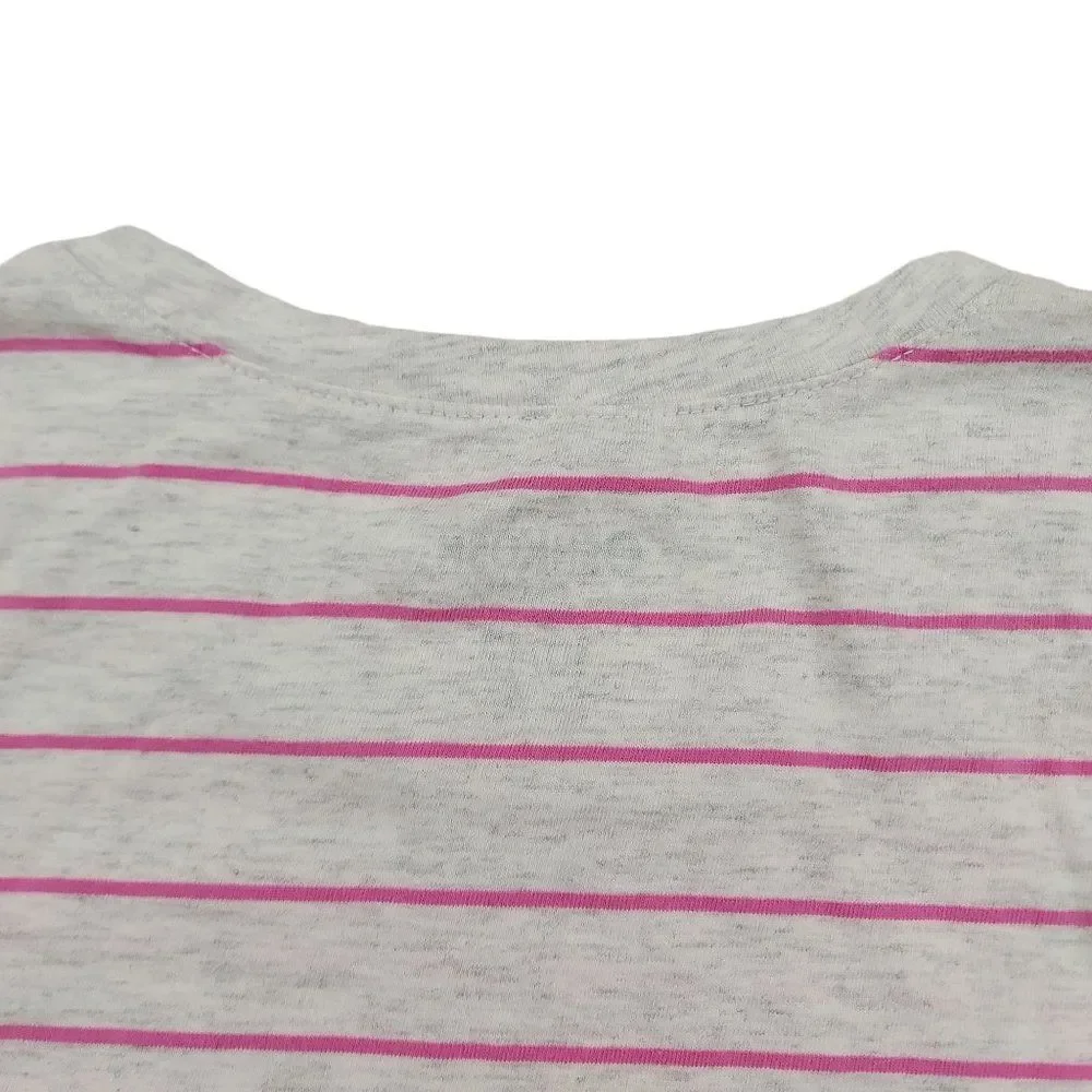 OshKosh B'gosh Girls Tee 10/12 Long Sleeve Striped 100% Cotton